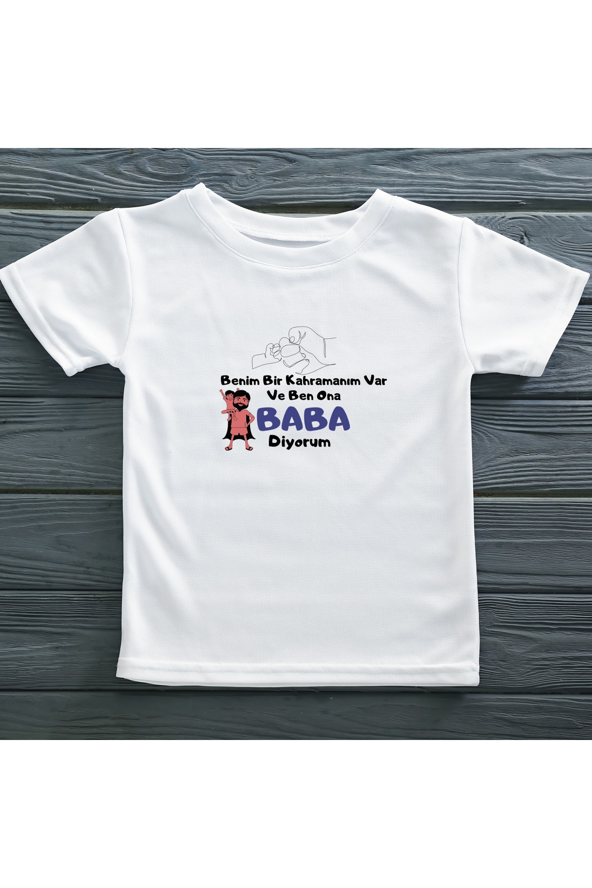 KİŞİYE ÖZEL TİŞÖRT BENİM BİR KAHRAMANIM VAR