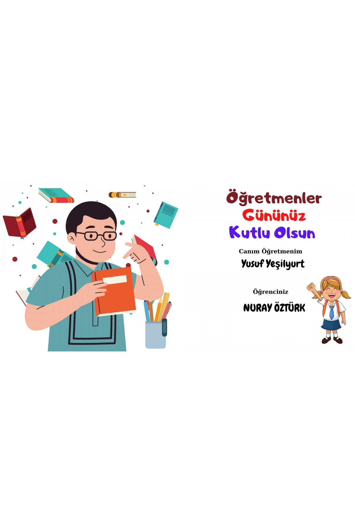 Kişiye özel kupa öğretmenler günü temalı