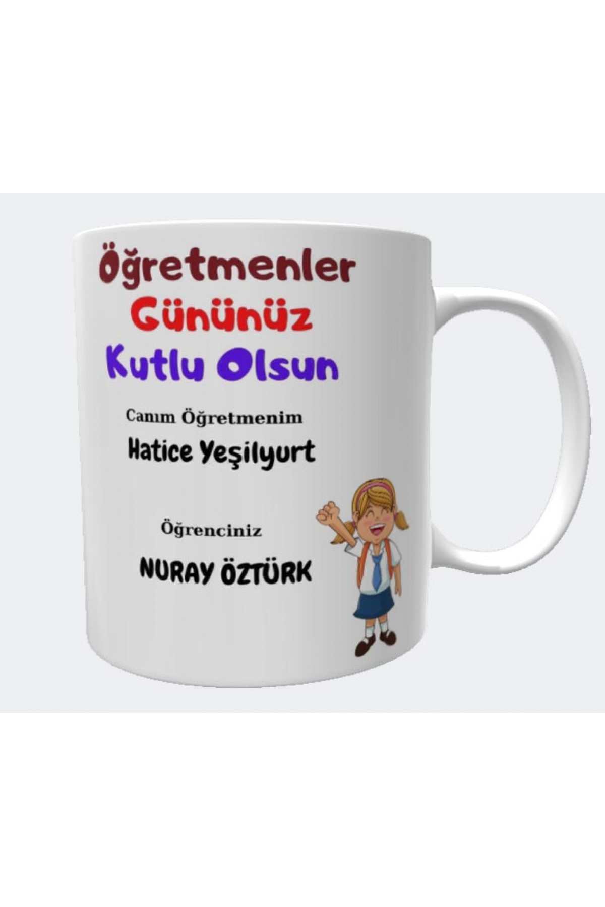 Kişiye özel kupa öğretmenler günü temalı