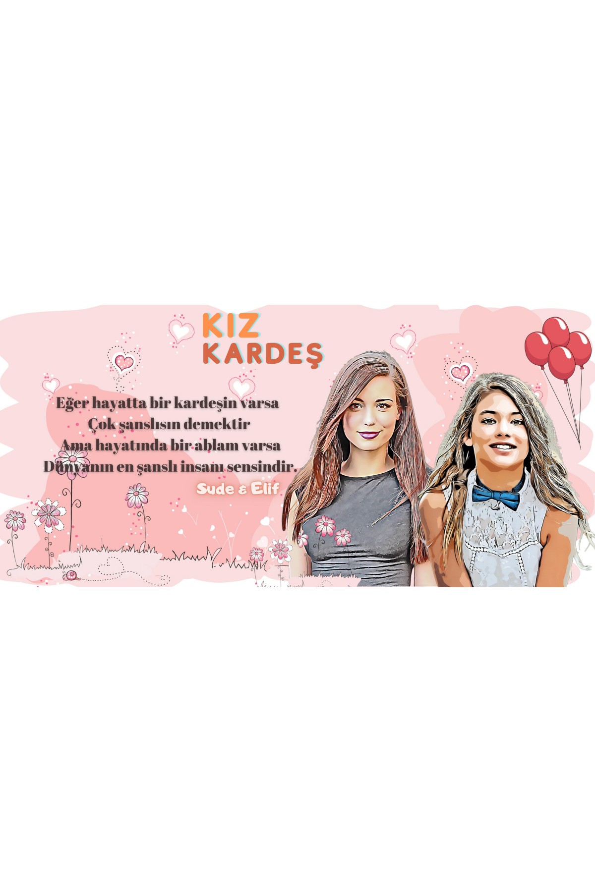Kişiye özel kupa kıs kardeş temalı Kişiye özel kupa kıs kardeş temalı