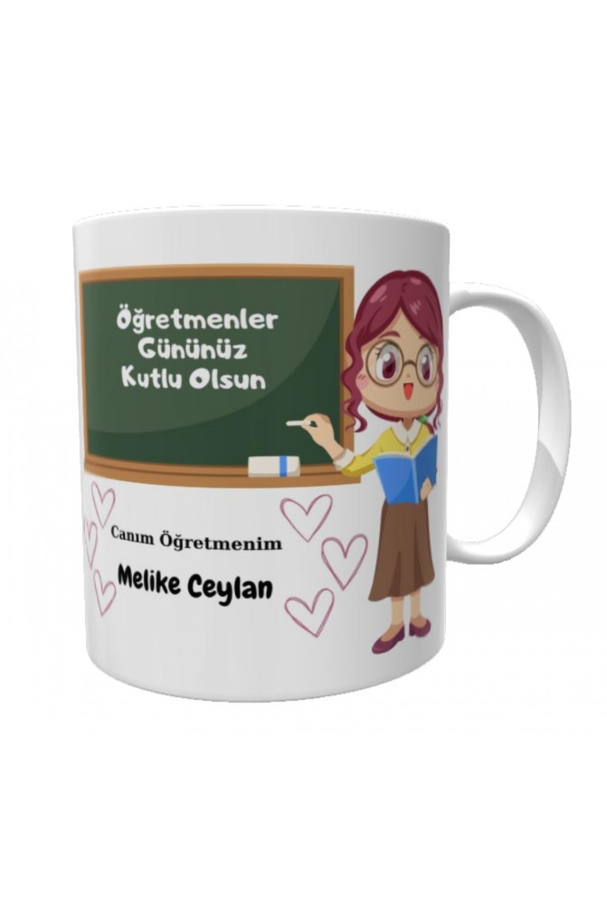 Kişiye özel kupa öğretmenler günü temalı