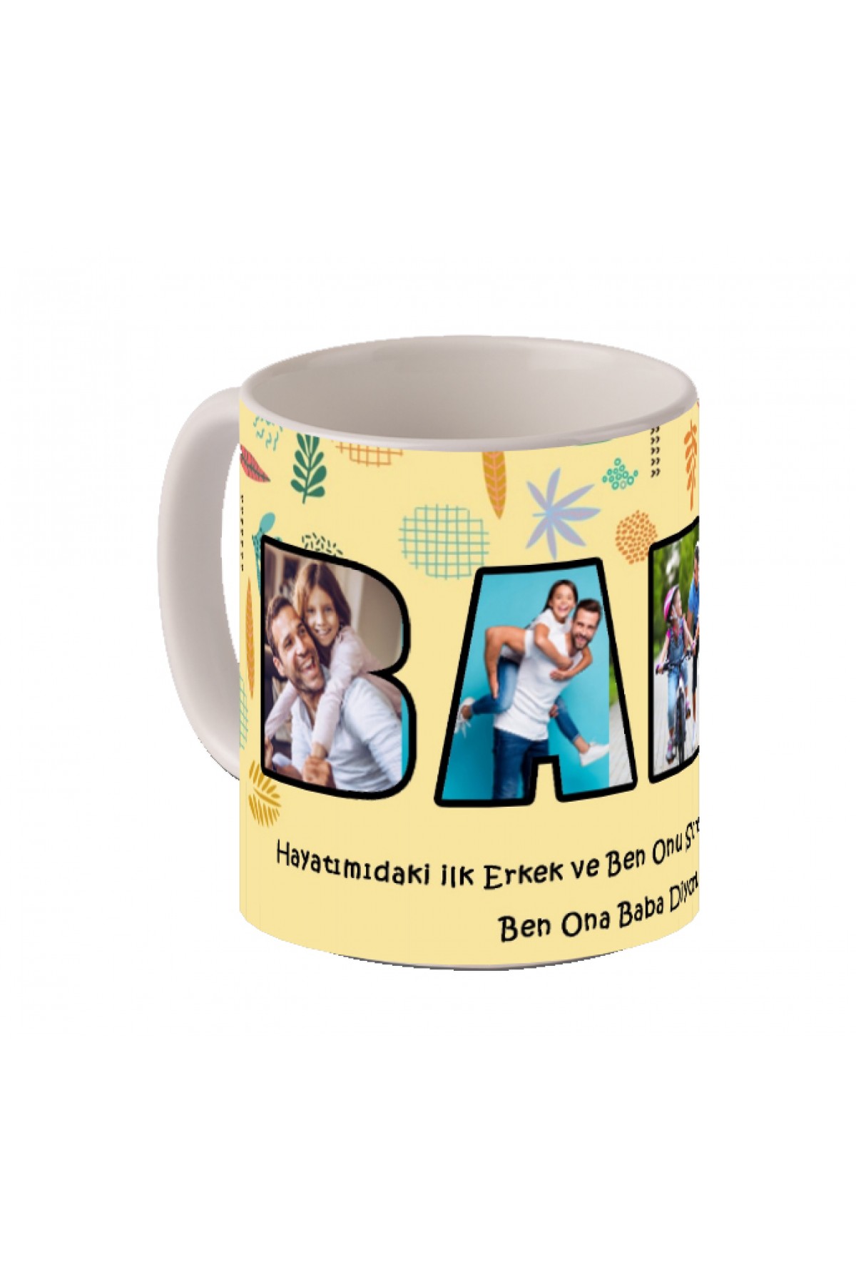 KIZ ÇOCUKLARIN BABALAR GÜNÜ İÇİN KİŞEYE ÖZEL KUPA  