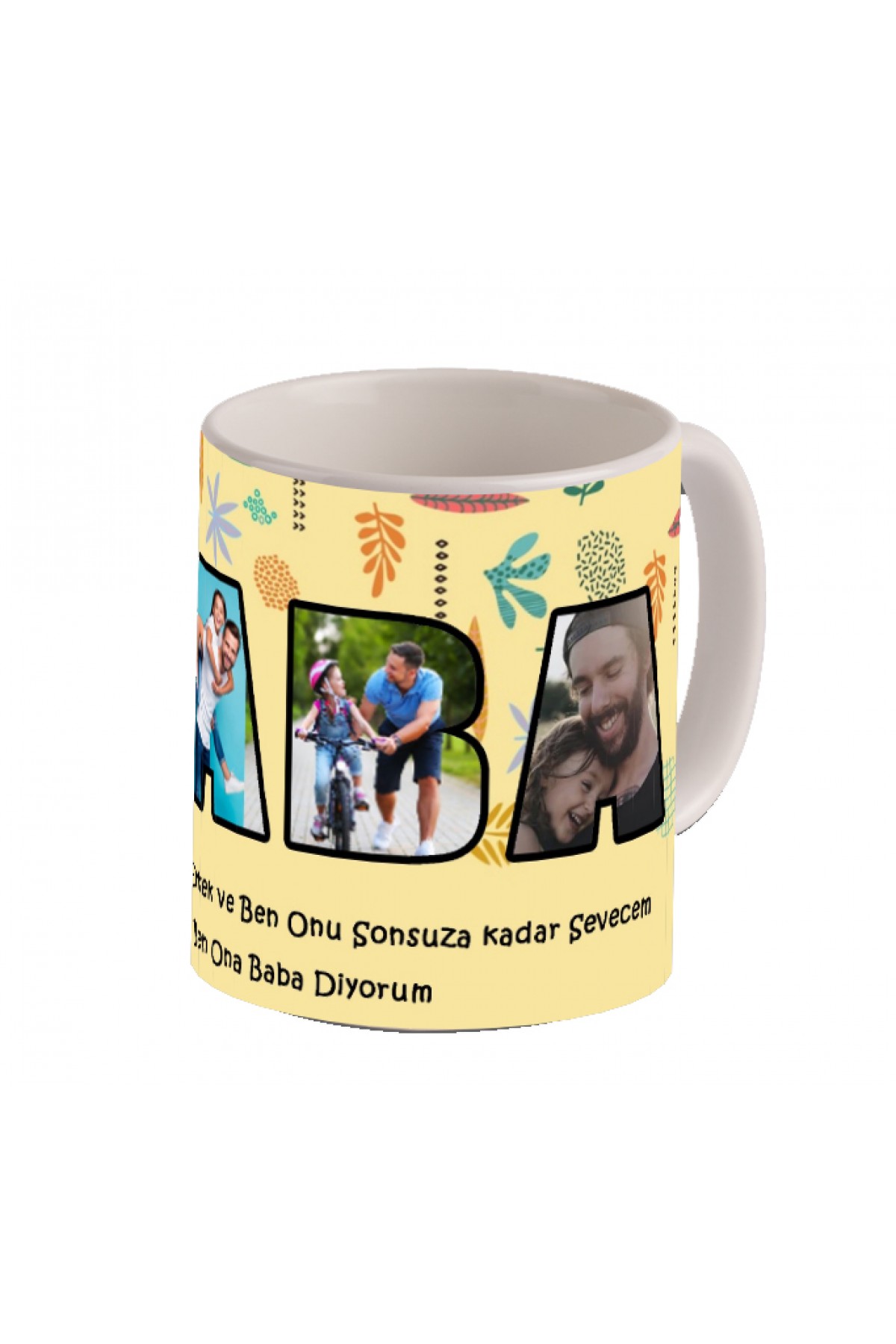 KIZ ÇOCUKLARIN BABALAR GÜNÜ İÇİN KİŞEYE ÖZEL KUPA  