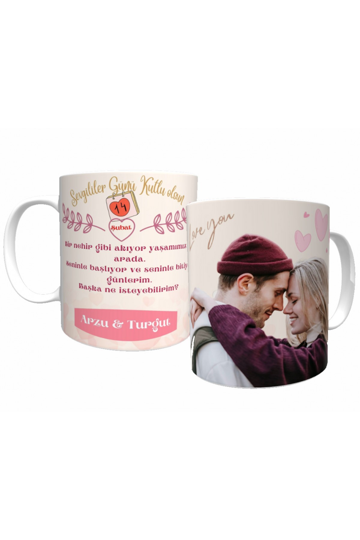 Kişiye özel sevgililer günü temalı