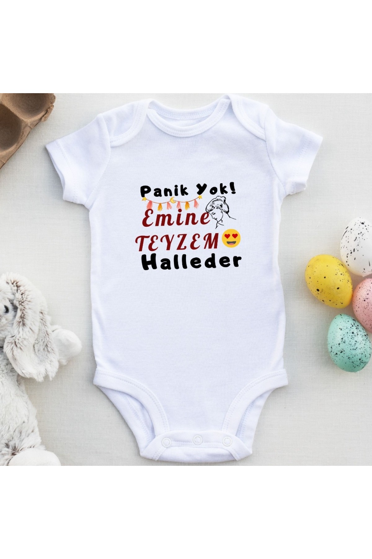 Kişiye özel bebek zıbın Panik Yok Teyzem Halleder