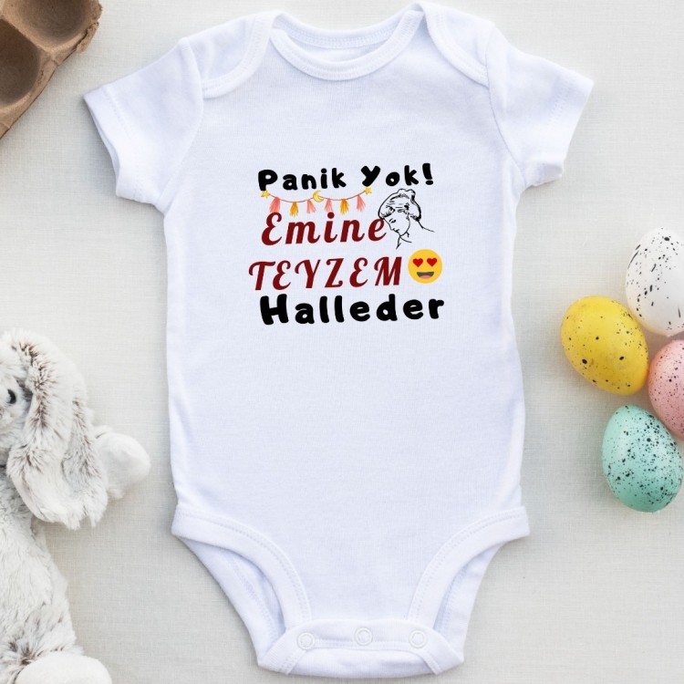Kişiye özel bebek zıbın Panik Yok Teyzem Halleder