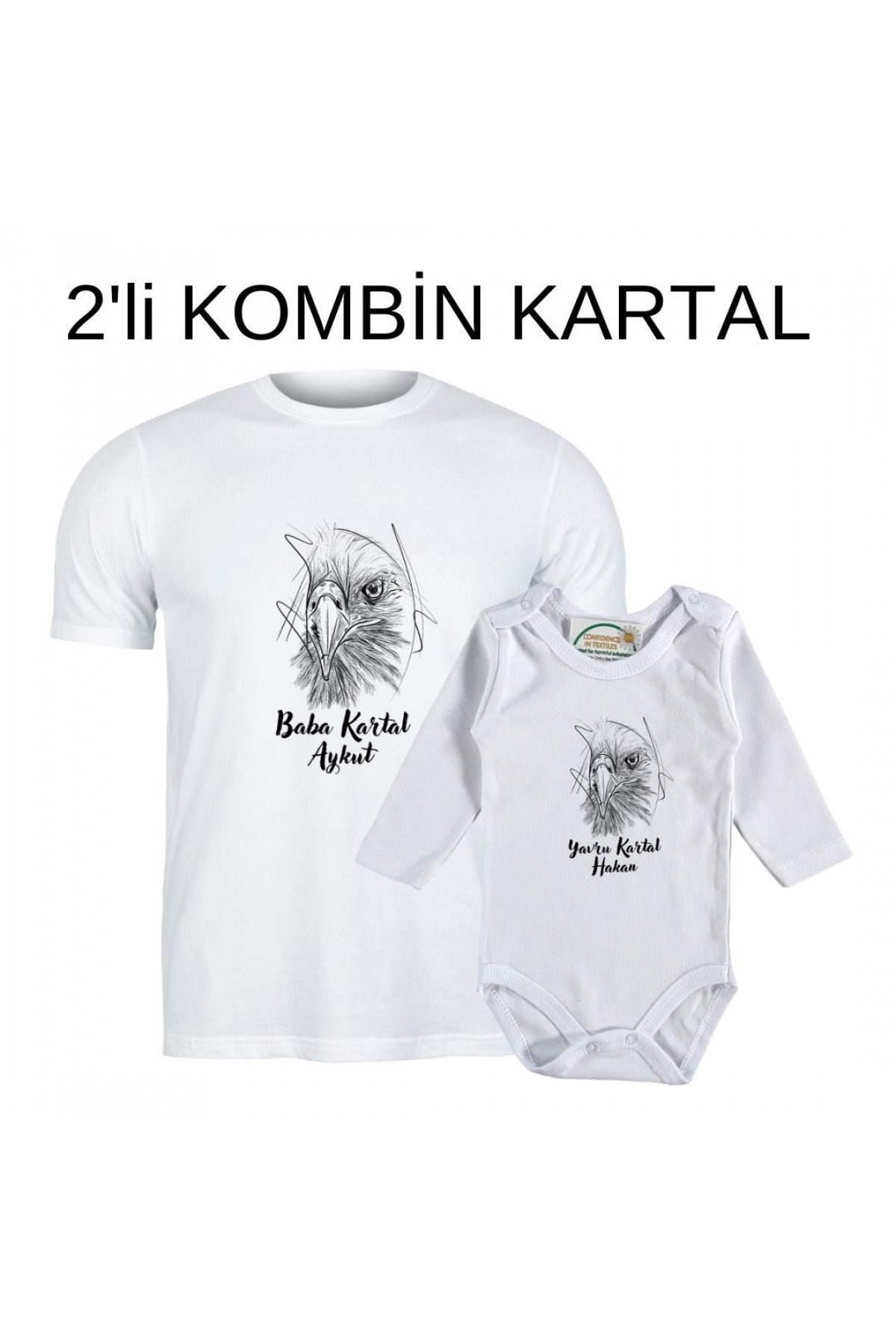 Kişiye Özel 2'li Kombin Kartal Temalı