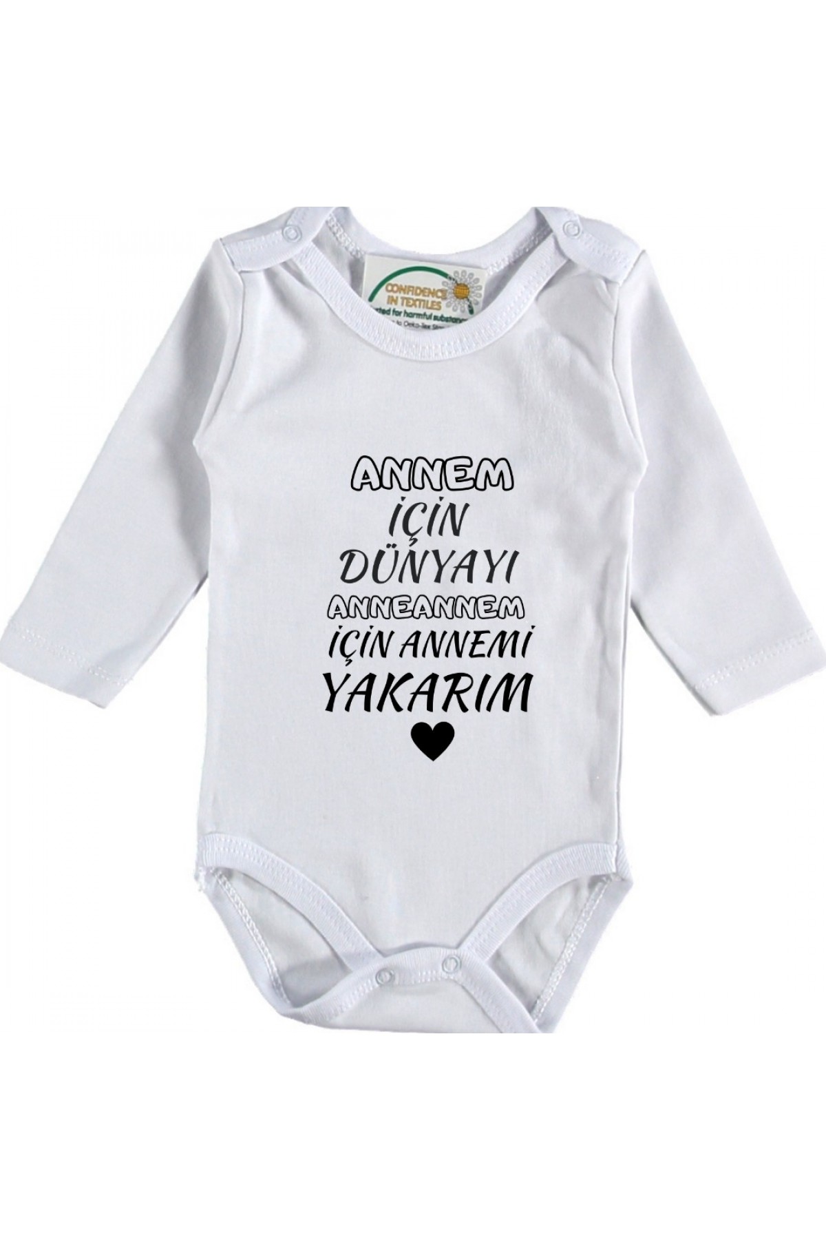 Annem için Dünyayı Anneannem için Annemi Yakarım Yazılı bebek Zıbın Annem için Dünyayı Anneannem için Annemi Yakarım Yazılı bebek Zıbın