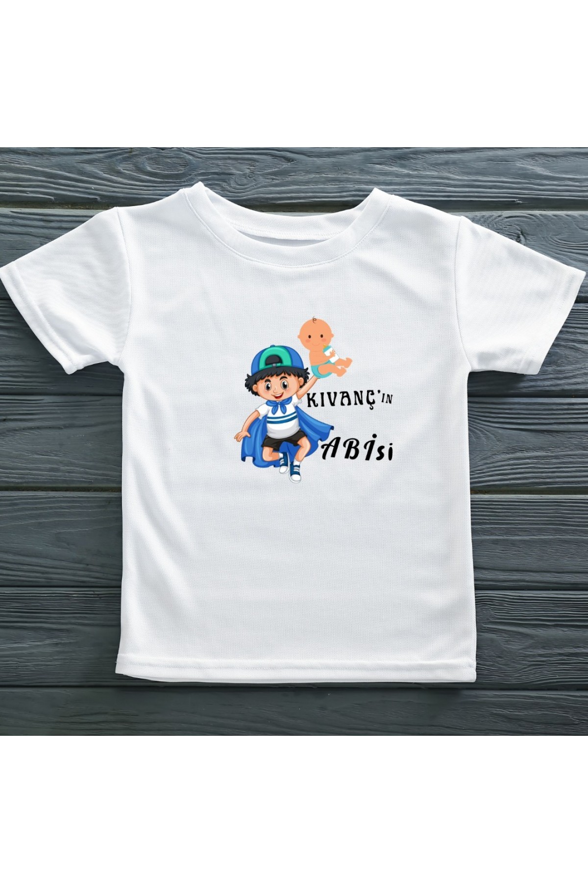 Bebeğin ismi  Abisi Yazılı Kişiye Özel Tişört