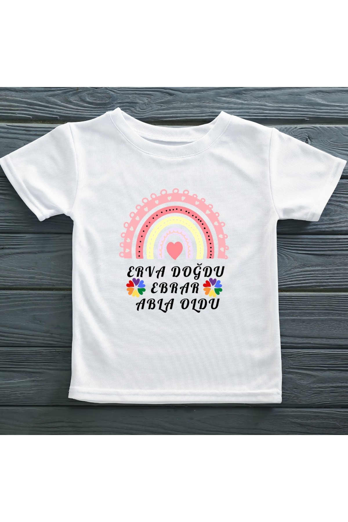Abla oldu İsim yazılabilen Kız Çocuk Tişört