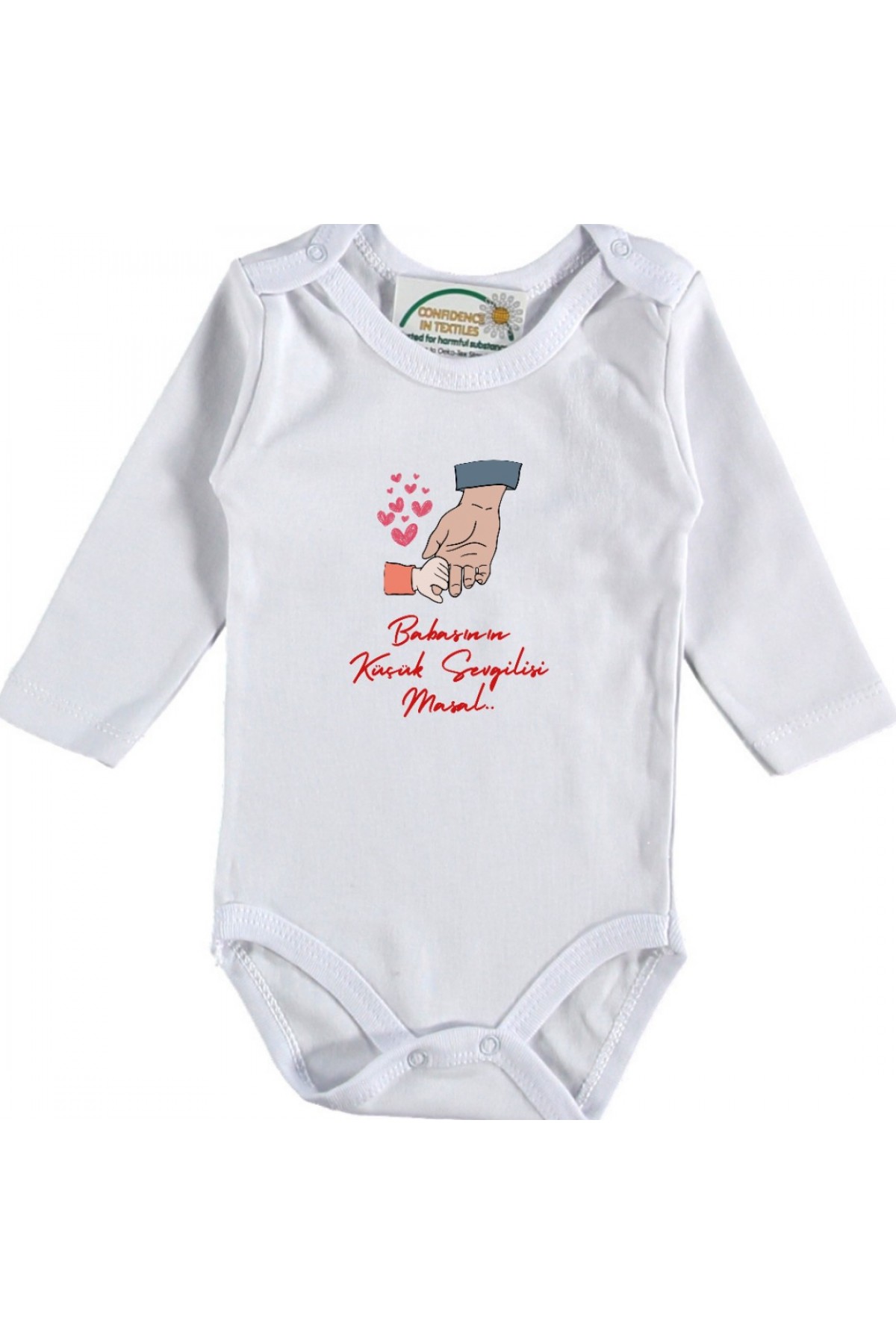 Babasının Küçük Sevgilisi Yazılı Kişiye özel Bebek Zıbın