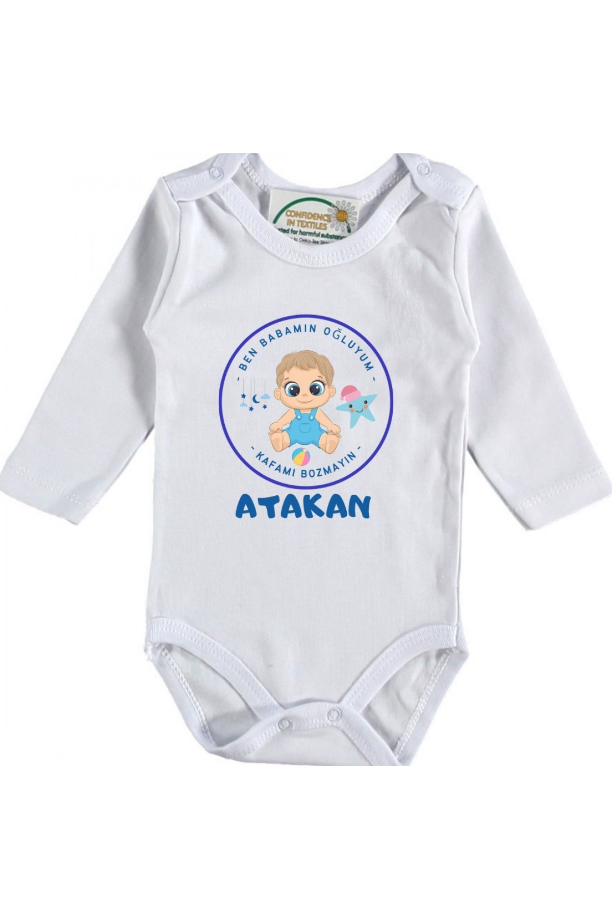 Ben Babamın Oğluyum Baskılı Bebek Zıbını 