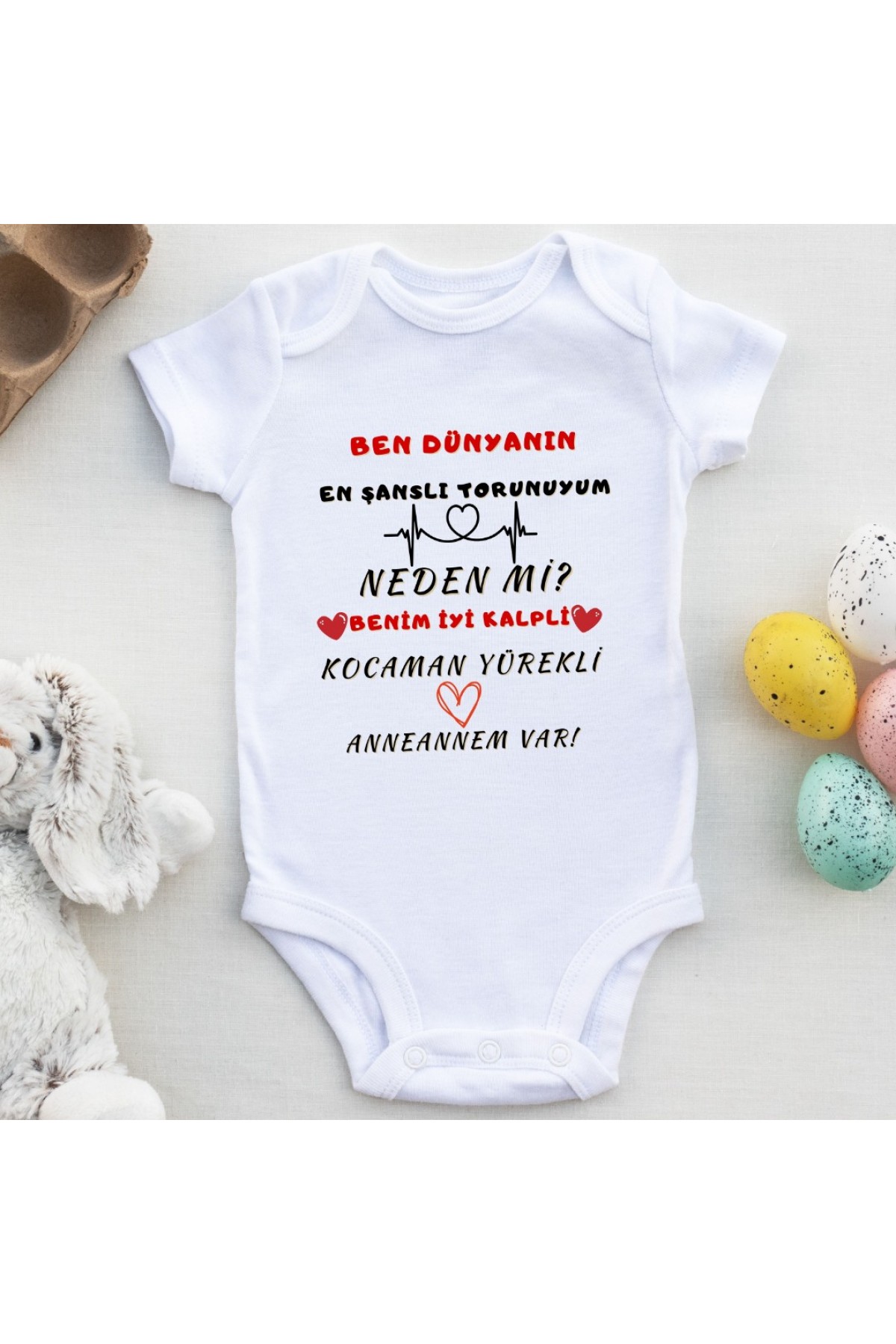 Kişiye özel bebek Zıbın Ben dünyanın en şanslı torunuyum