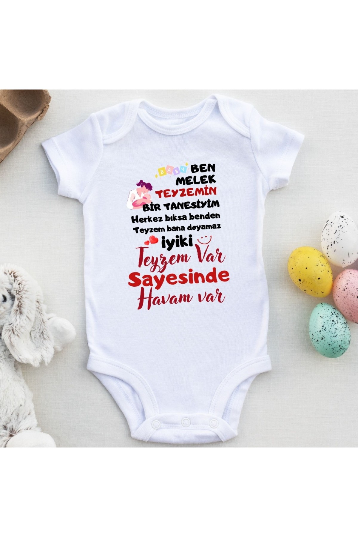 Kişiye özel bebek zıbın ben teyzemin bir tanesiyim