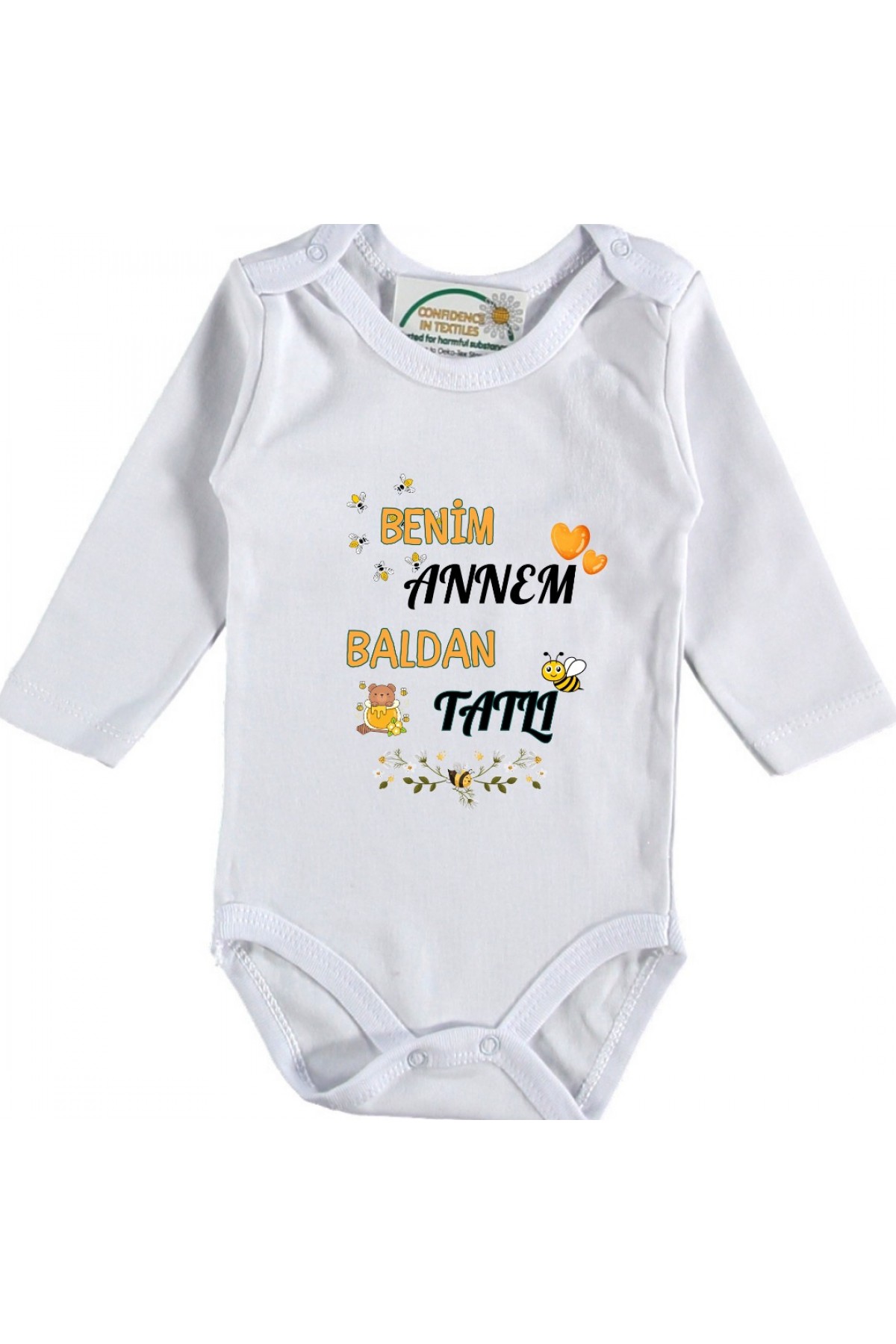 Benim Annem baldan Tatlı Yazılı Bebek Zıbın