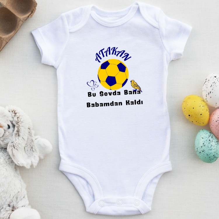 Kişiye özel bebek Zıbın Bu sevda bana babamdan kaldı Sarı Kanarya