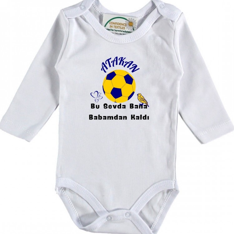 Kişiye özel bebek Zıbın Bu sevda bana babamdan kaldı Sarı Kanarya