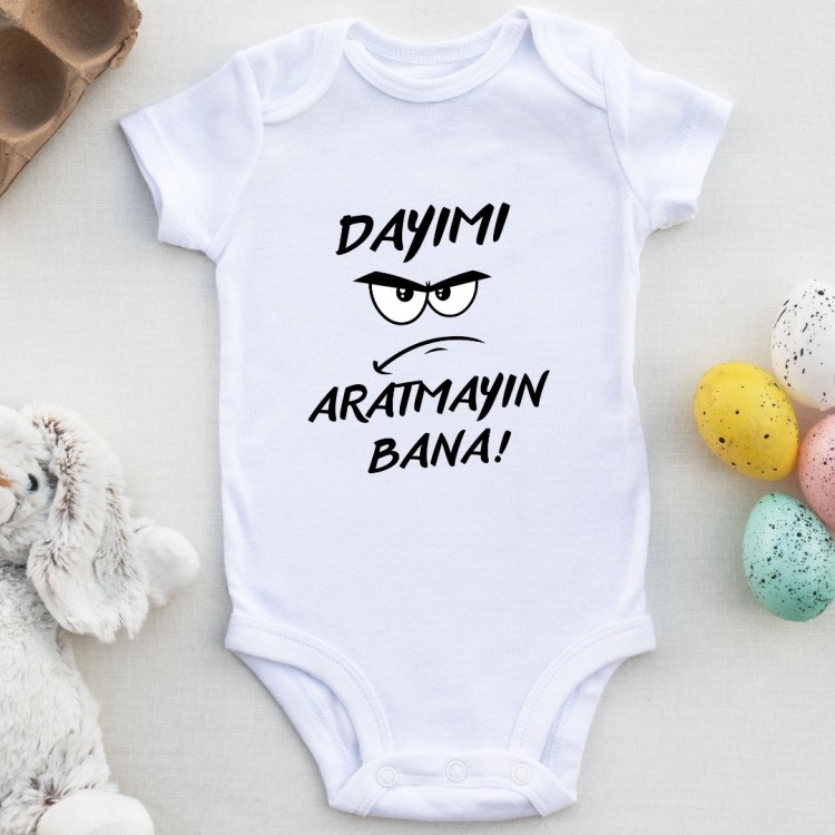 Dayımı Aratmayın Bana Yazılı Bebek Zıbın