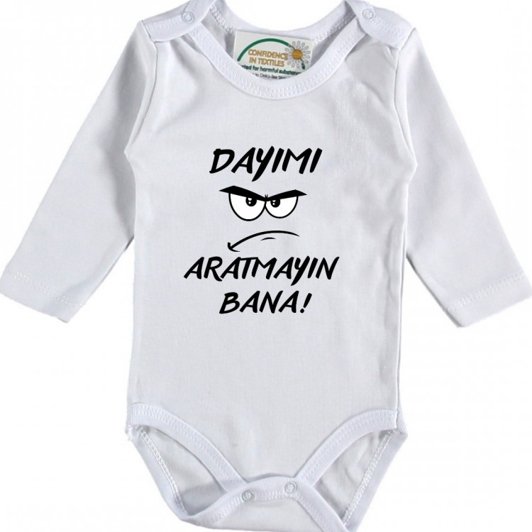 Dayımı Aratmayın Bana Yazılı Bebek Zıbın