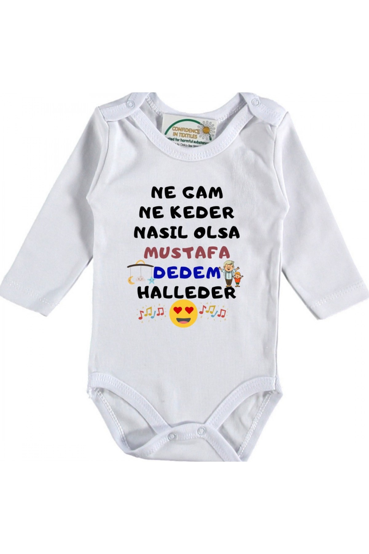 Kişiye özel bebek zıbını Dedem Halleder - ZBN-136