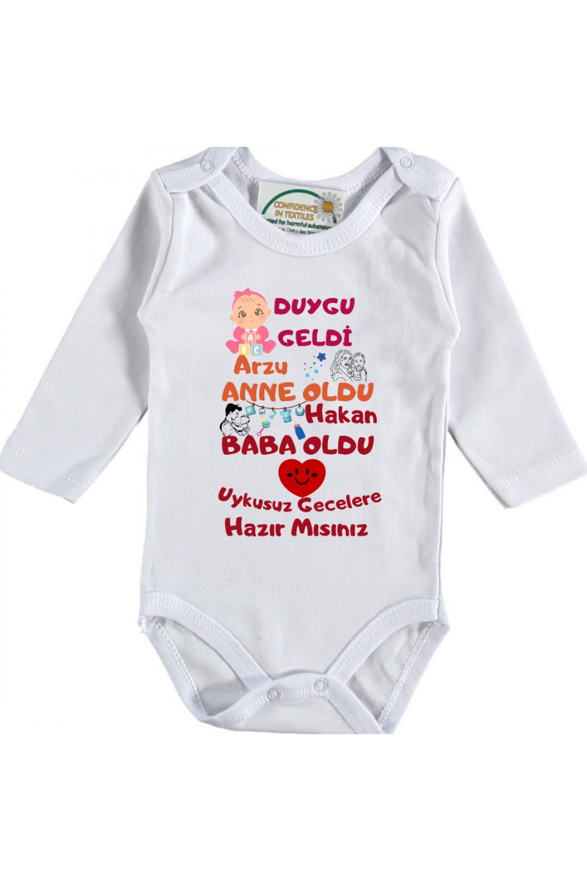 Uykusuz Gecelere Hazırmısınız Yazılı Kişiye özel Kız Bebek Zıbın