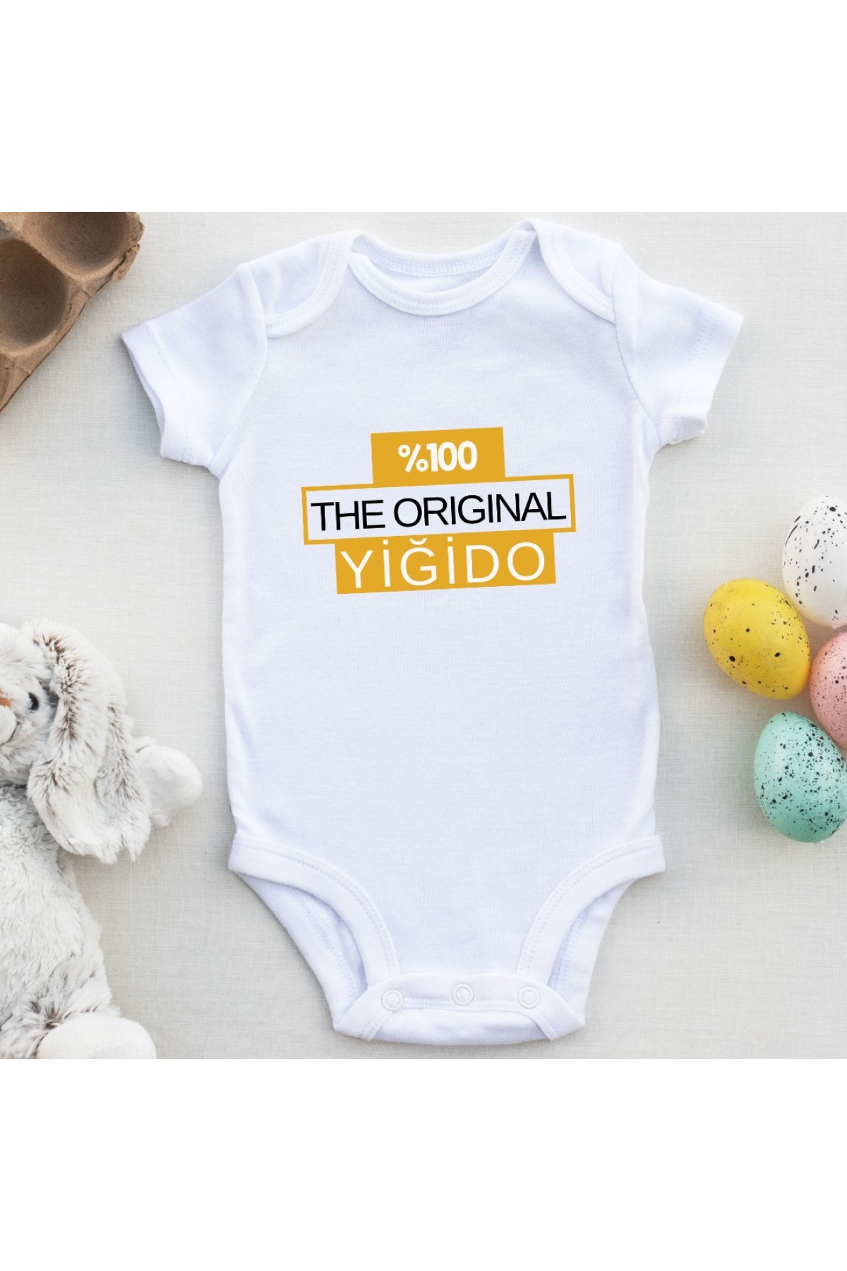 %100 The Original Yiğido Yazılı Kişiye özel Bebek Zıbın