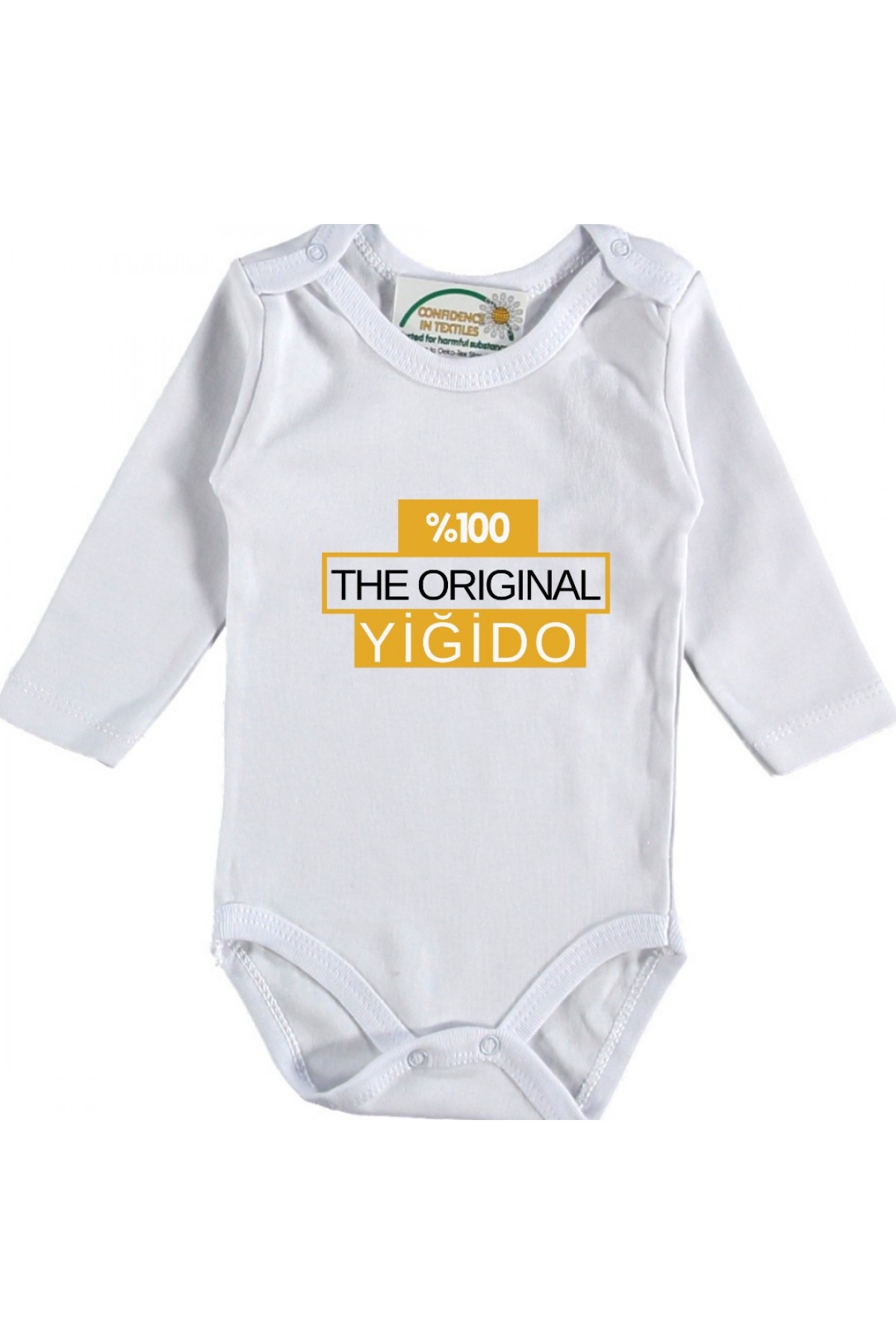 %100 The Original Yiğido Yazılı Kişiye özel Bebek Zıbın