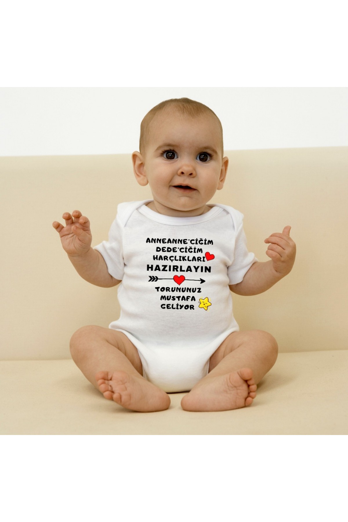 Anneanneciğim Dedecim harçlıkları hazırla Yazılı Kişiye özel Bebek Zıbın Anneanneciğim Dedecim harçlıkları hazırla Yazılı Kişiye özel Bebek Zıbın