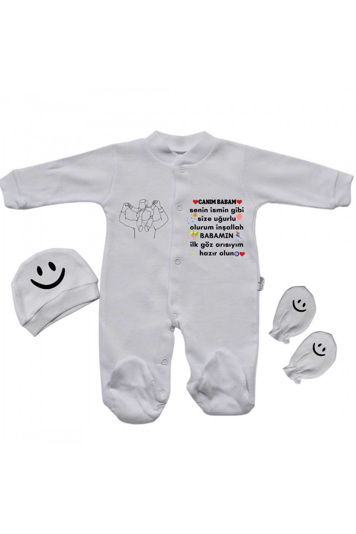 Canım Babam Yazılı Kişiye Özel Bebek Tulum