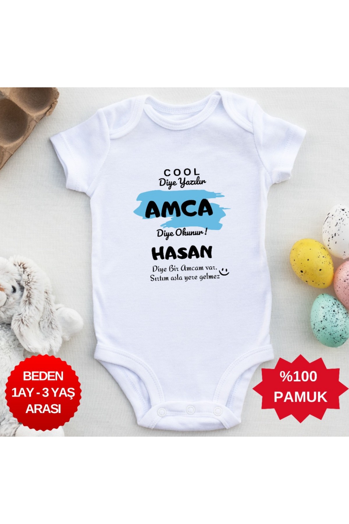 Cool Diye Yazılır Amca Diye Okunur Yazılı Kişiye özel Kız Bebek Zıbın