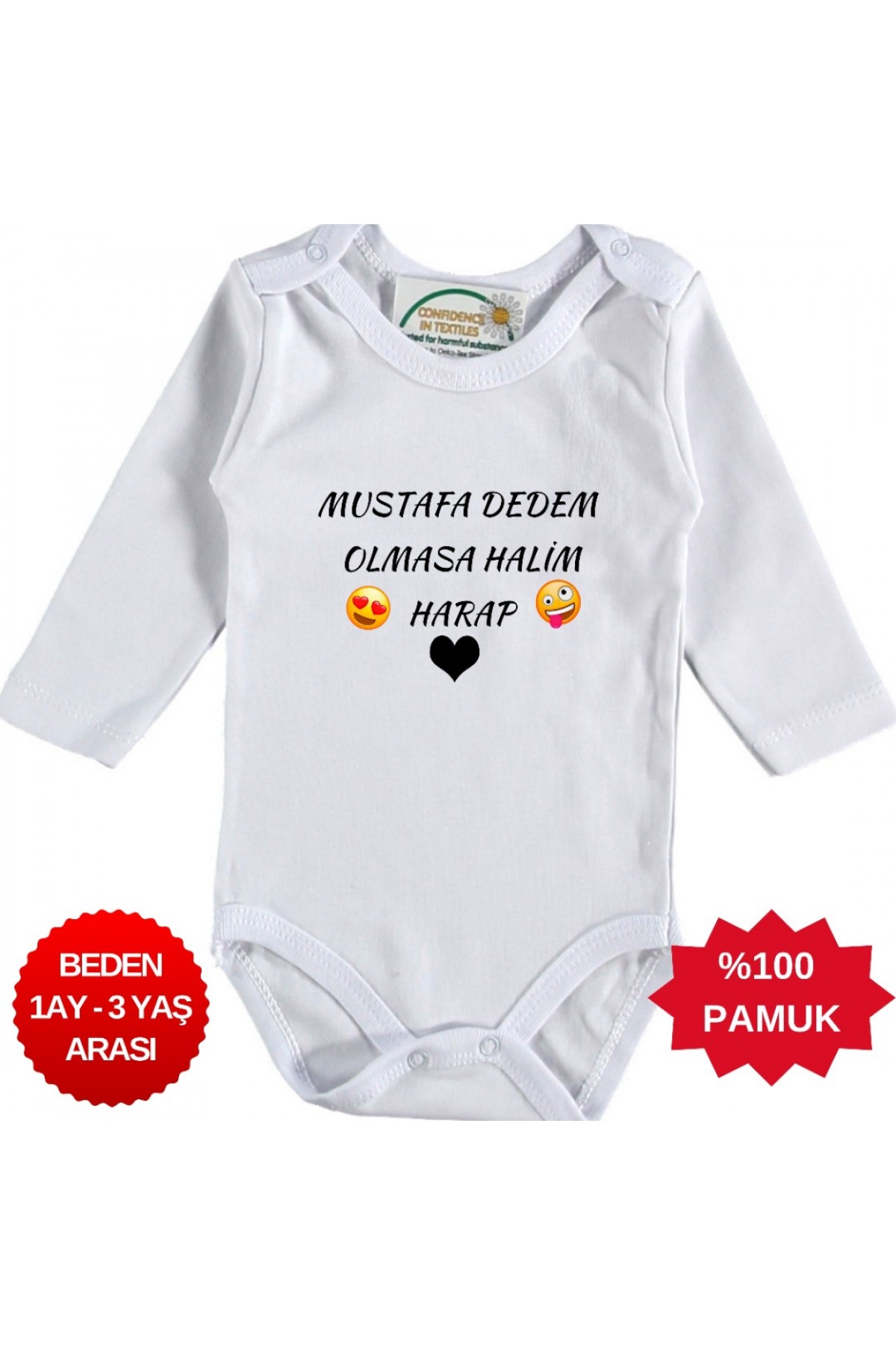 Olmasa Halim harap Yazılı Kişiye özel Kız Bebek Zıbın