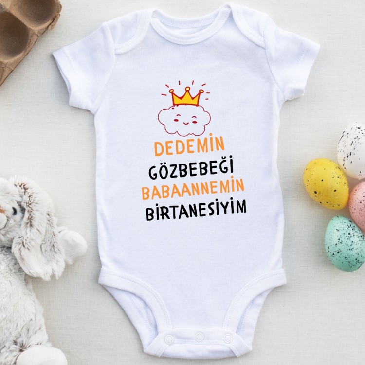 Dedemin Göz Bebeği Yazılı Kişiye özel Bebek Zıbın