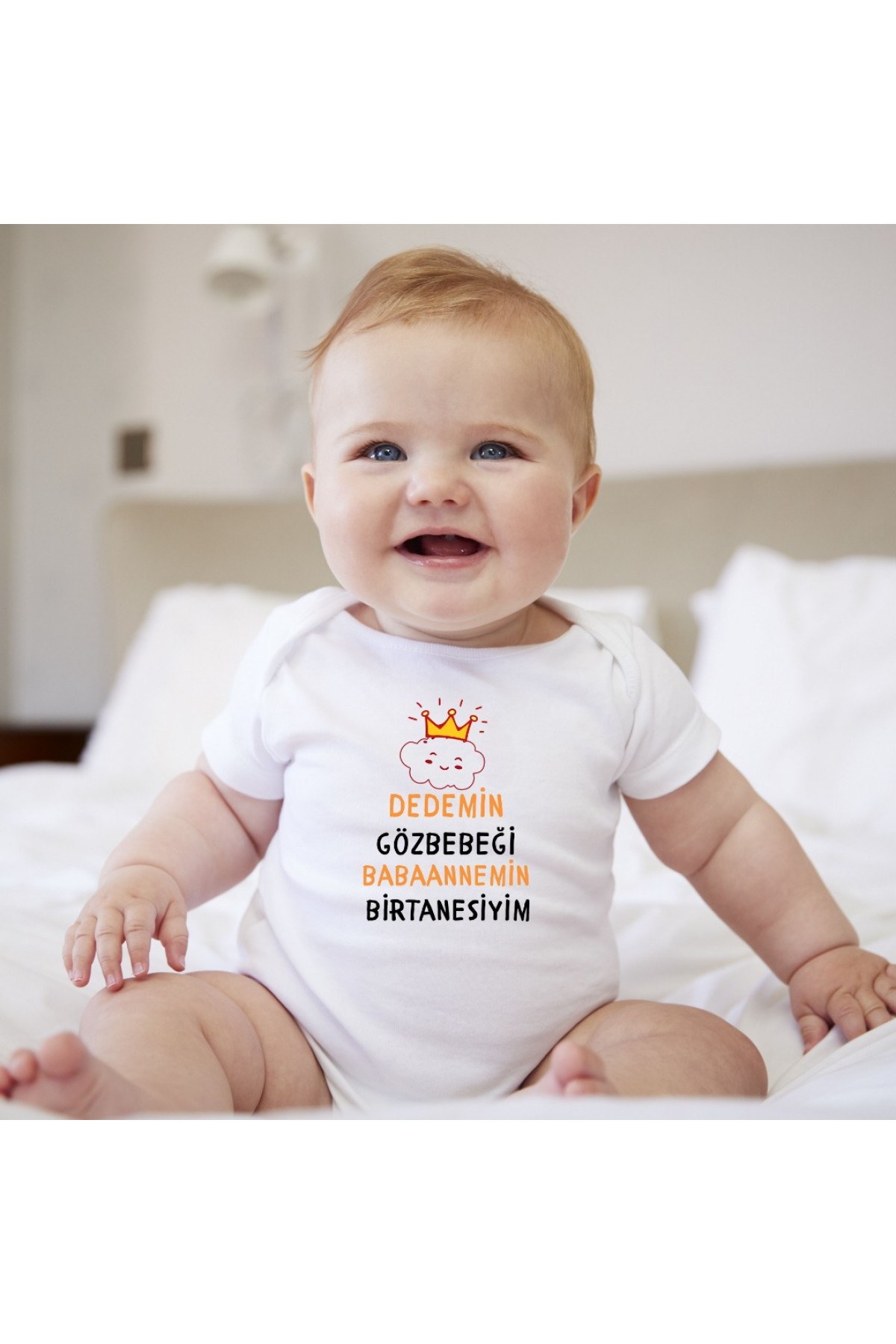Dedemin Göz Bebeği Yazılı Kişiye özel Bebek Zıbın