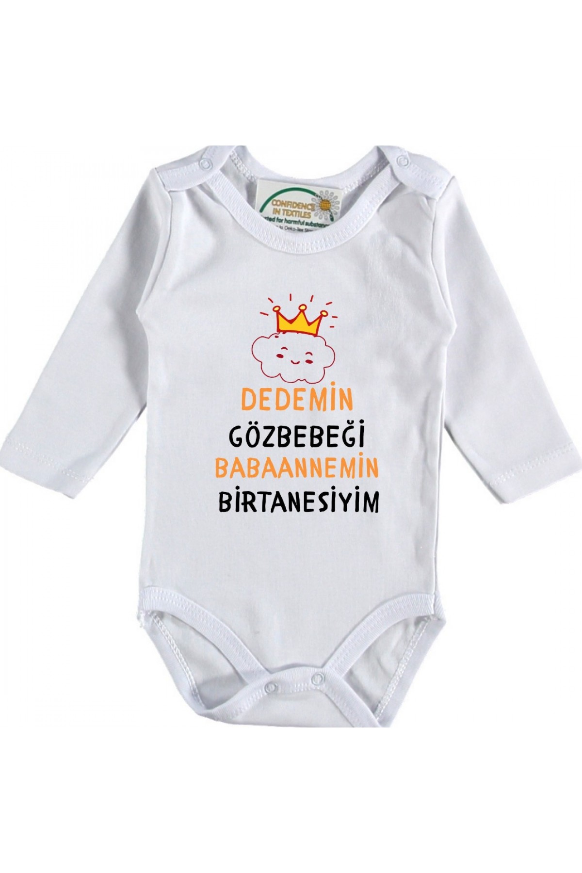 Dedemin Göz Bebeği Yazılı Kişiye özel Bebek Zıbın