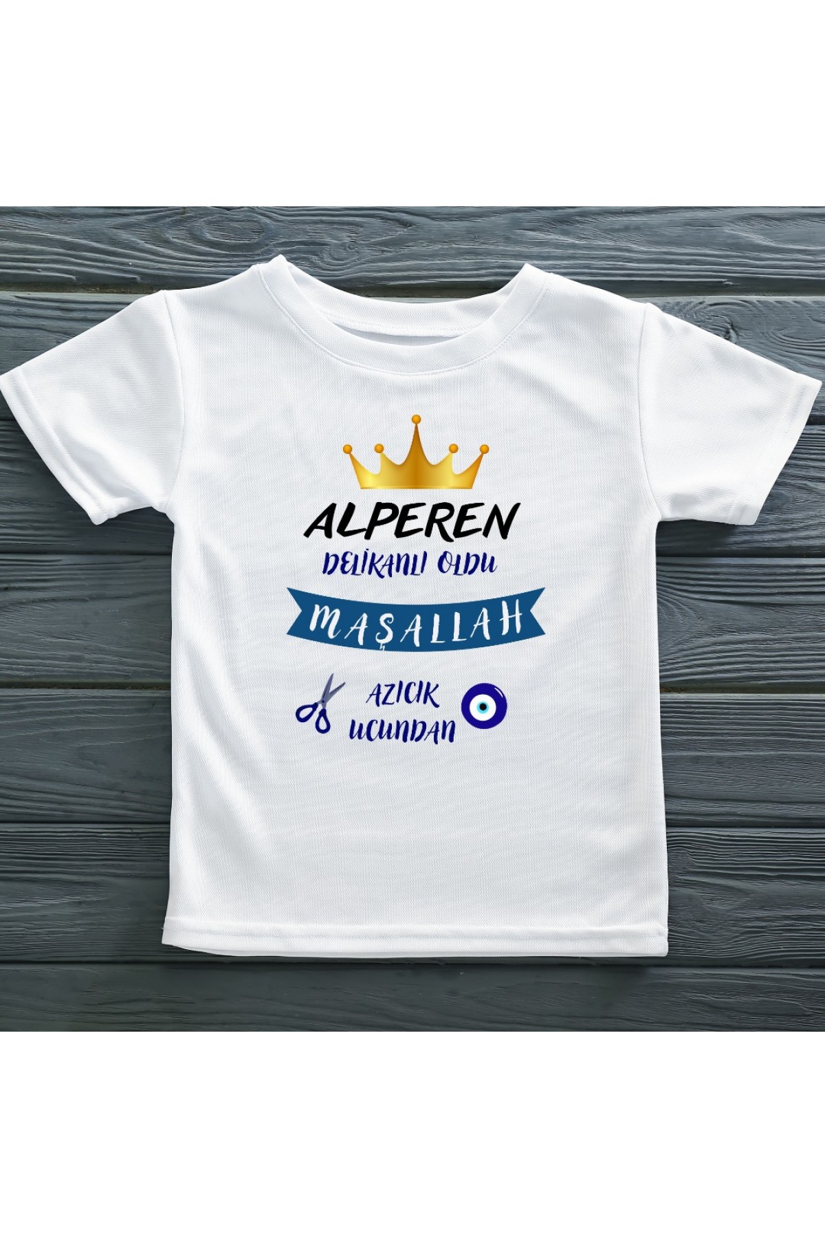 Delikanlı Oldu Maşallah Azıcık Ucundan Yazılı Kişiye özel Çocuk Tişörtü