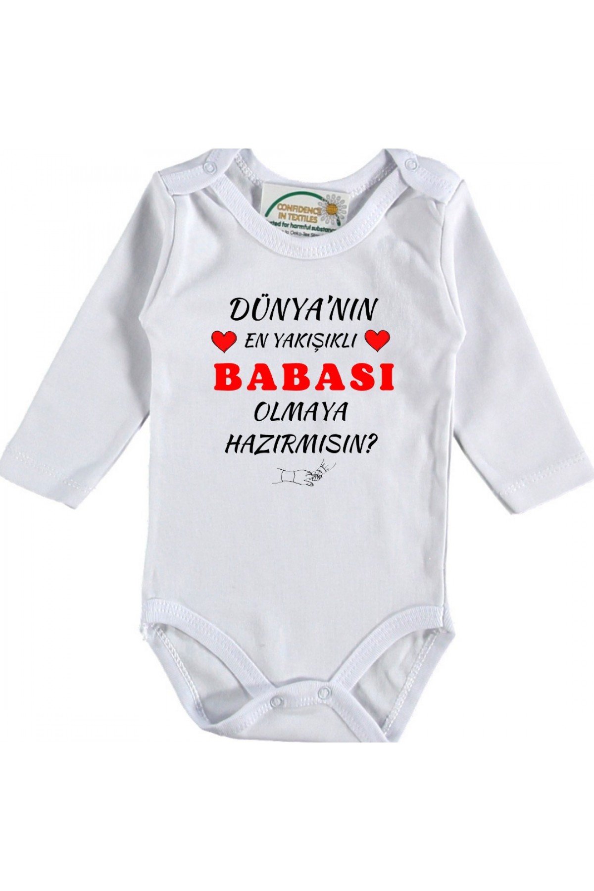 Dünyanın En Yakışıklı babası Olmaya Hazırmısın Yazılı Kişiye özel Bebek Zıbın