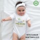 Ailesine Hoş Geldin bebek Yazılı Kişiye Özel Bebek Zıbın