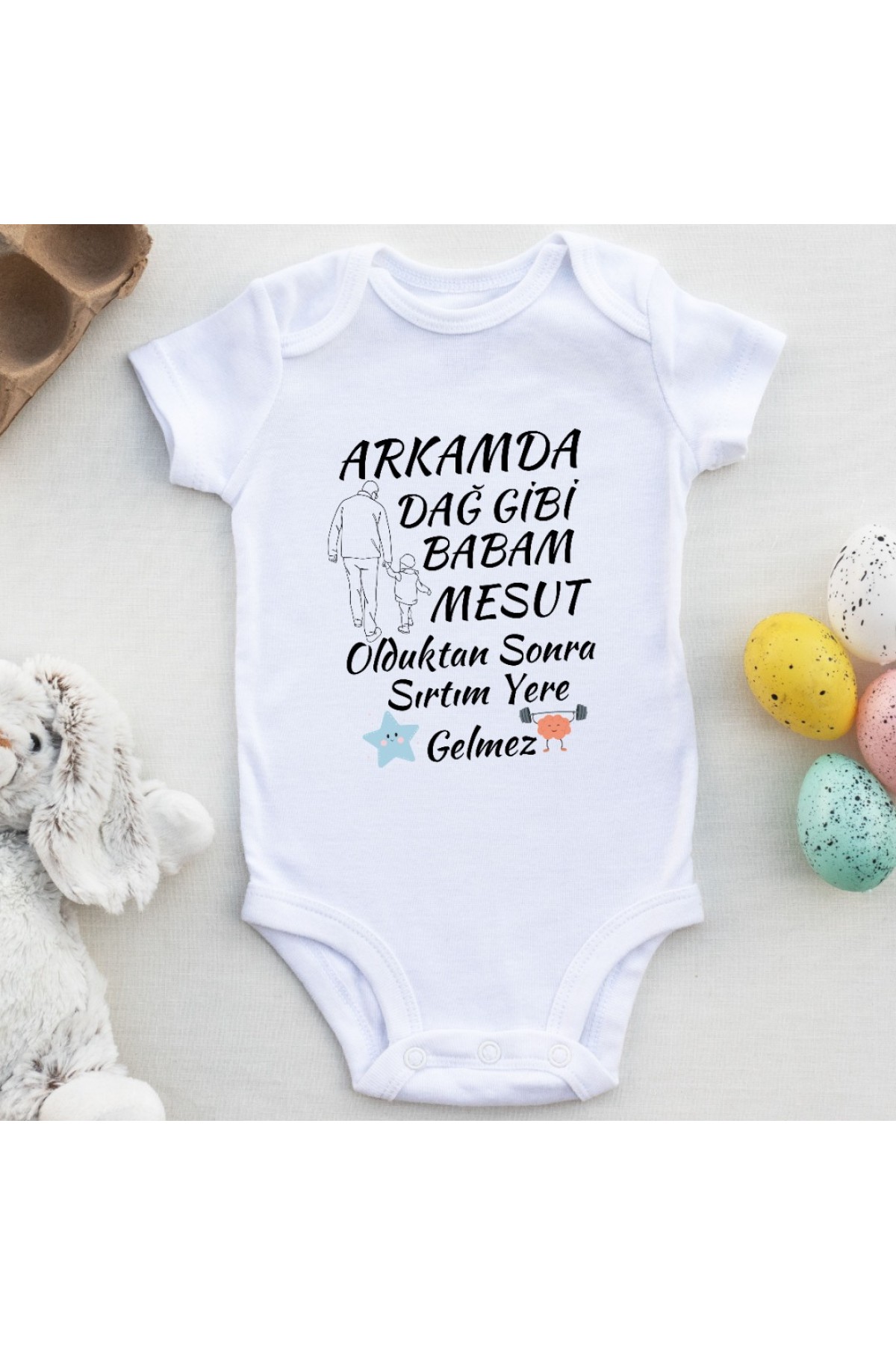 Dayımın Aslan yiğenyim  Babaannemin ve Dedemin İlk Göz Ağrıyım Yazılı Kişiye özel Bebek Zıbın