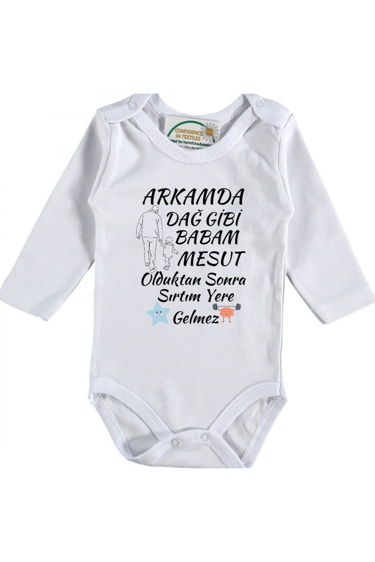 Dayımın Aslan yiğenyim  Babaannemin ve Dedemin İlk Göz Ağrıyım Yazılı Kişiye özel Bebek Zıbın