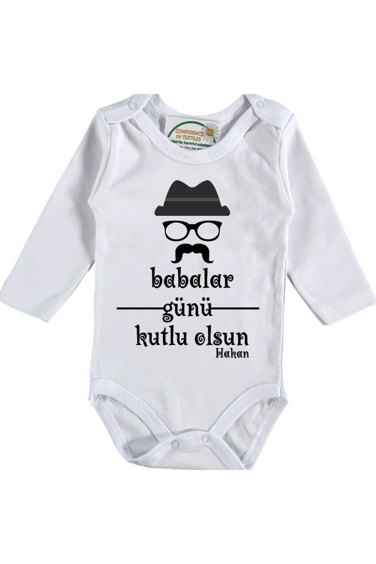 Babalar günü Kutlu Olsun Yazılı Bebek Zıbın-1