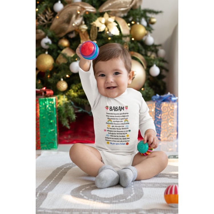 Babam, İlk Göz Ağırın Kişiye Özel Erkek Bebek Zıbın