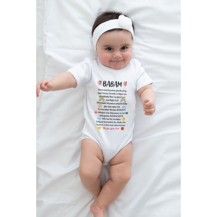 Babam, İlk Göz Ağırın Kişiye Özel Kız Bebek Zıbın