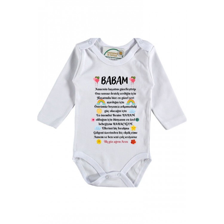 Babam, İlk Göz Ağırın Kişiye Özel Kız Bebek Zıbın