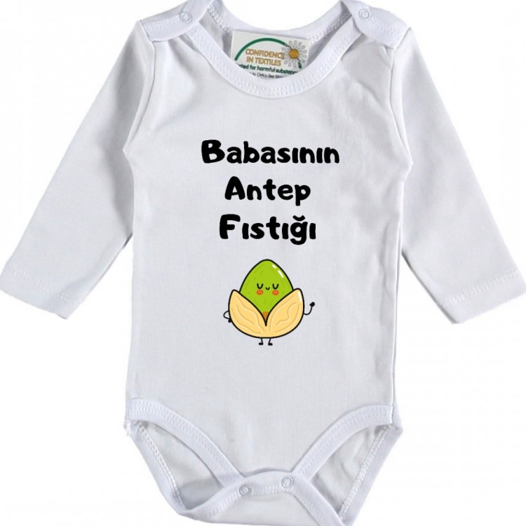 Babasının Antep Fstığı Kişiye Özel Bebek Zıbın