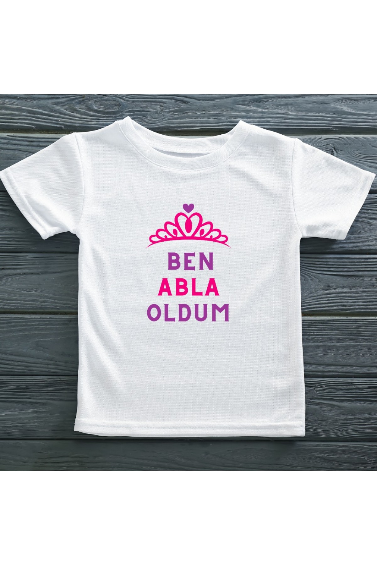 Ben abla Oldum Kişiye özel Yazılı Çocuk Tişörtü