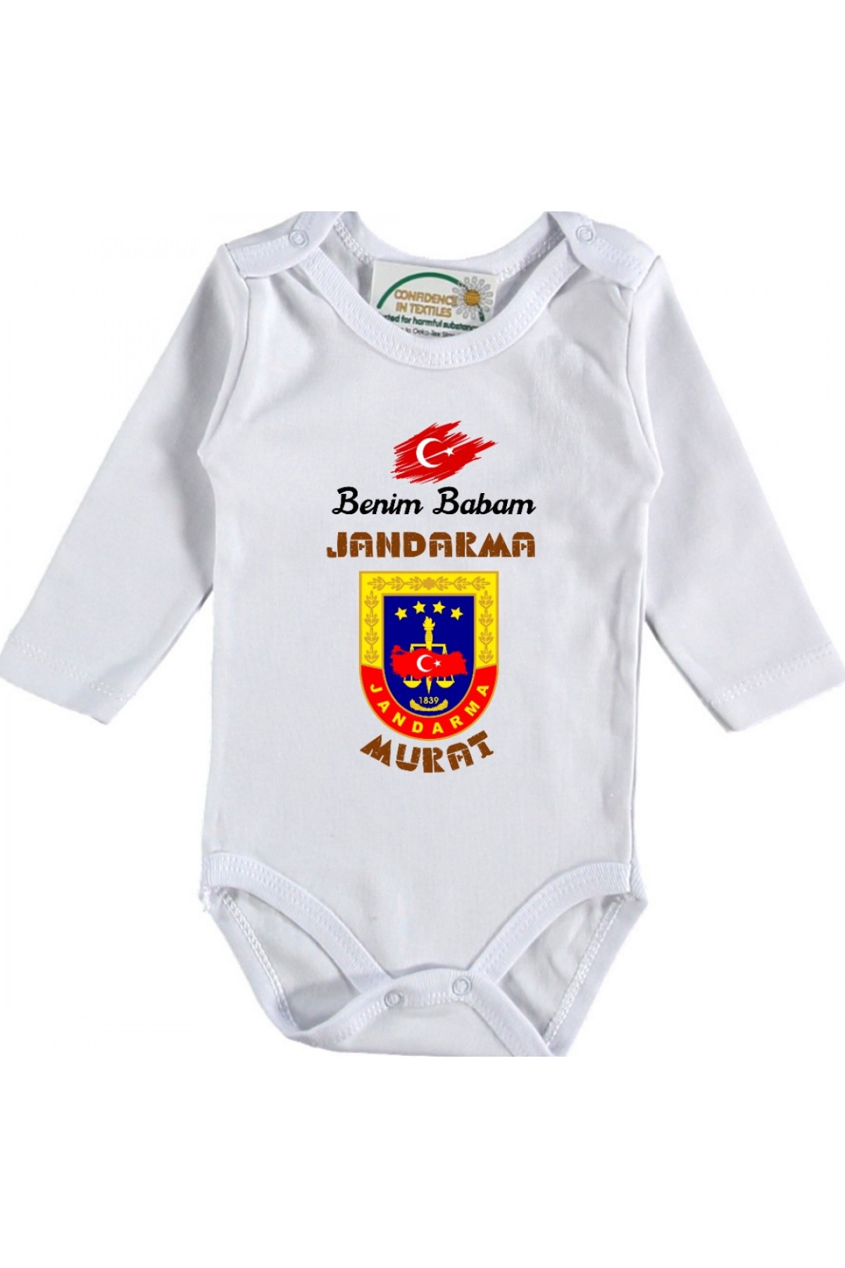 Benim Babam Jandarma Yazılı Bebek Zıbın