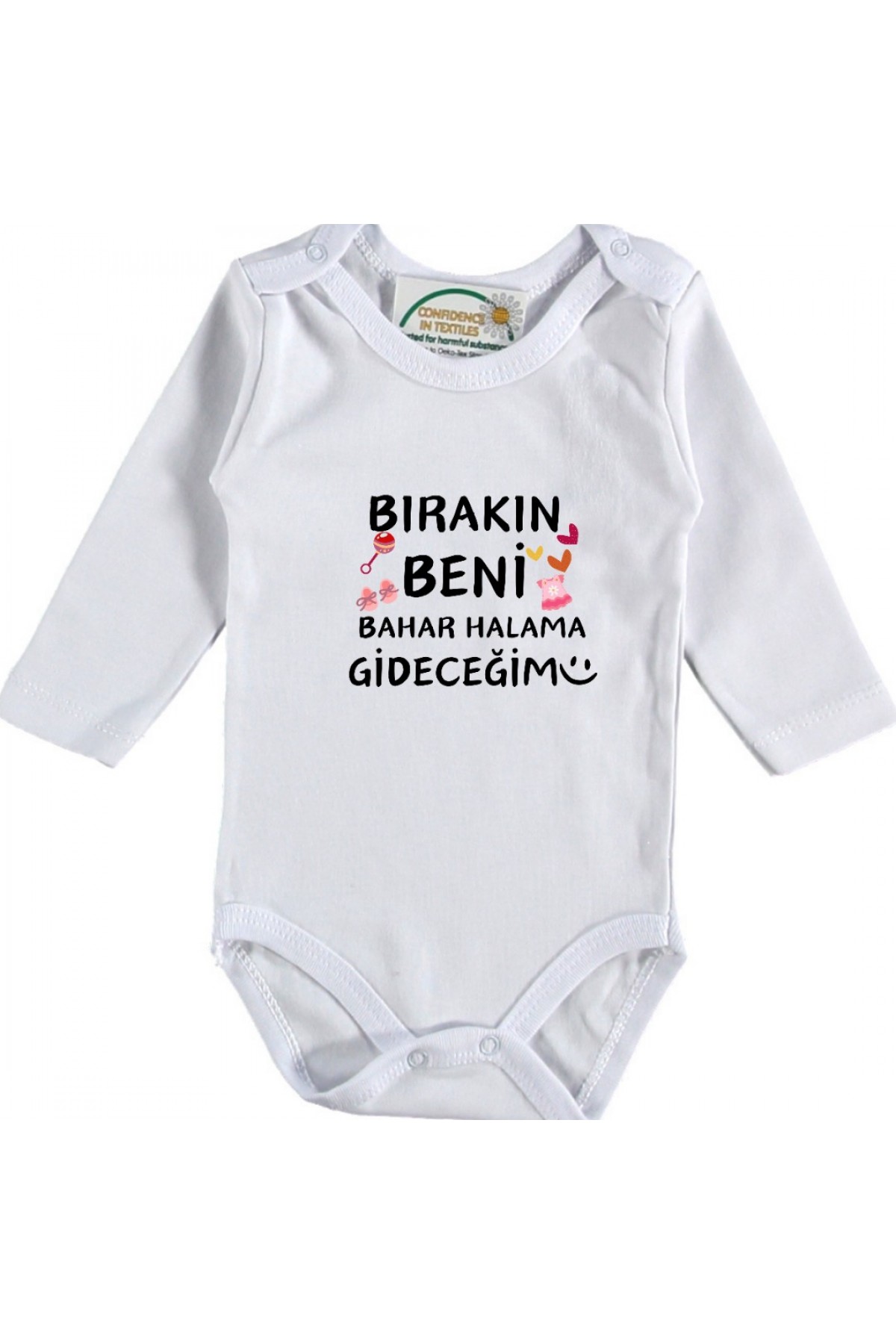 Bırakın Beni teyzeme -halama Gideceğim Yazılı Kız Bebek Zıbın Bırakın Beni teyzeme -halama Gideceğim Yazılı Kız Bebek Zıbın