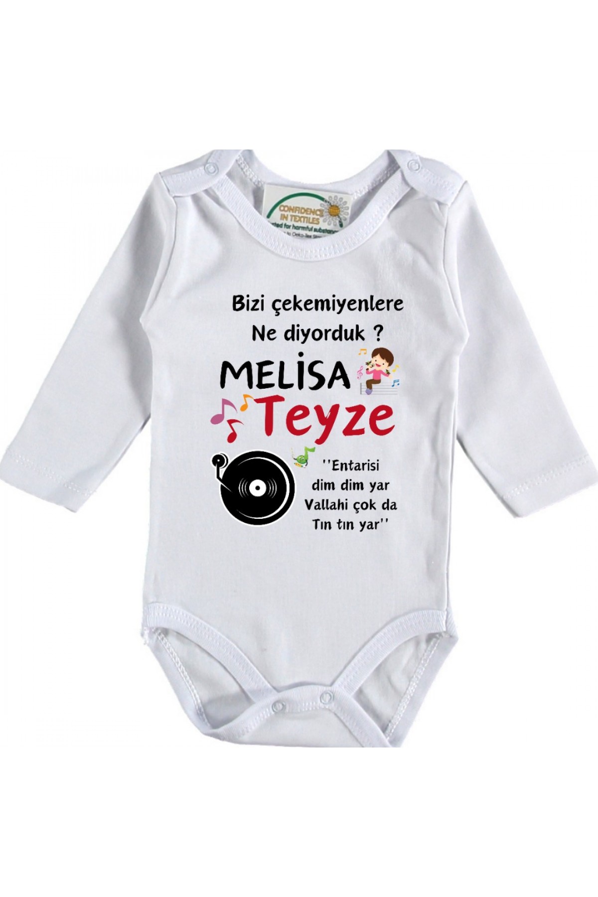 Bizi çekemeyenlere ne Diyorduk Hala Teyze Yazılı Kız Bebek Zıbın