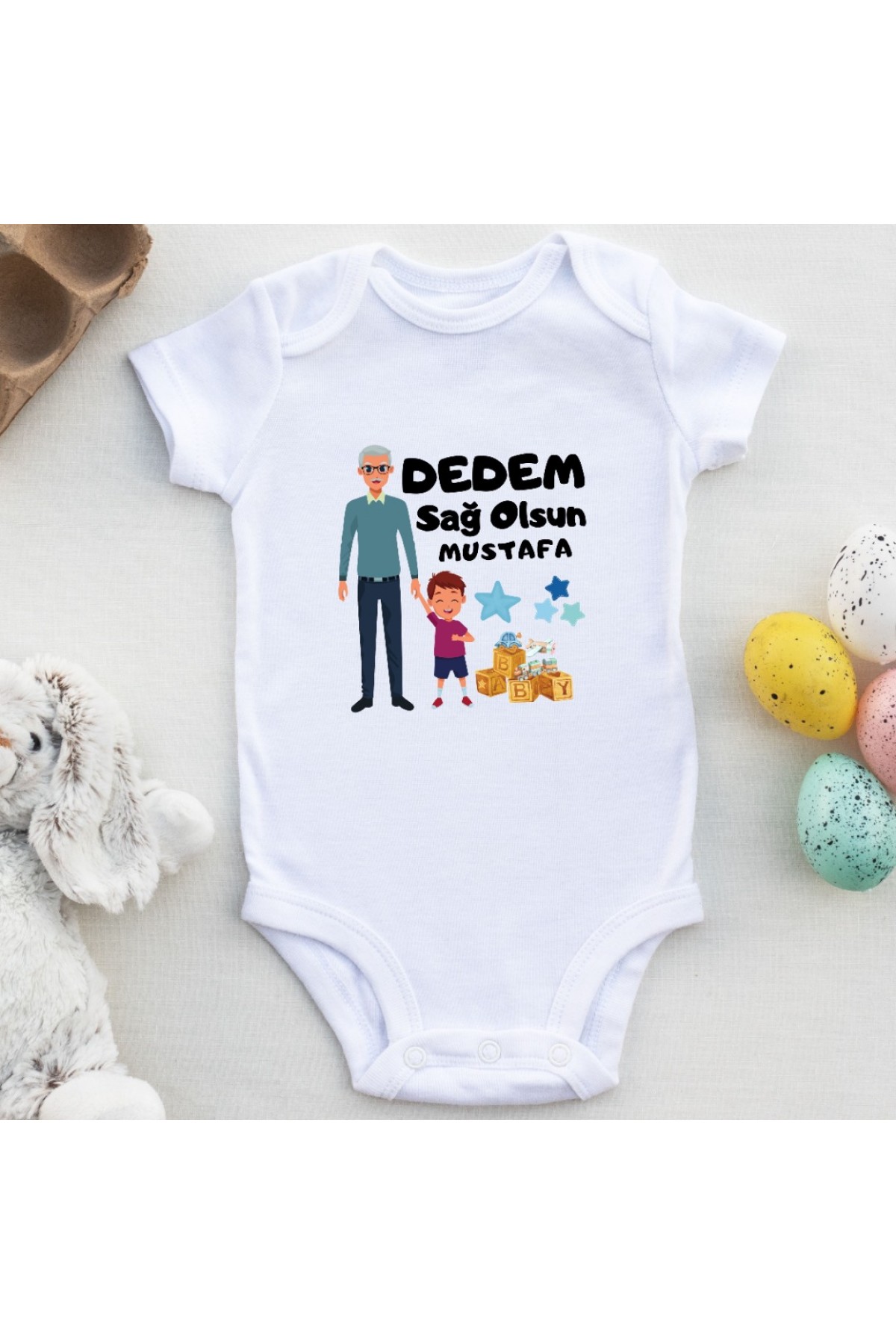 Dedem Sağ Olsun Yazılı Bebek Zıbın