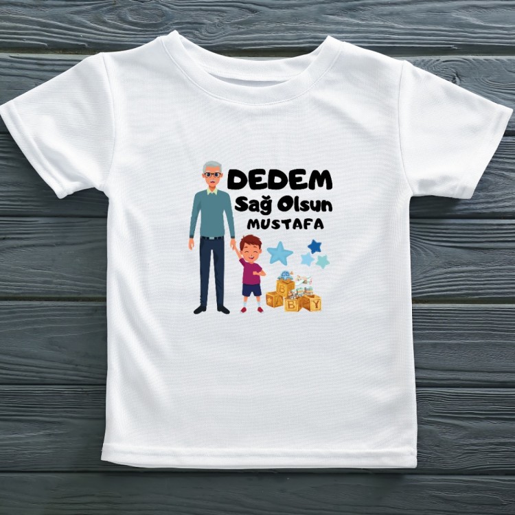 Dedem sağ Olsun Yazılı Çocuk Tişörtü